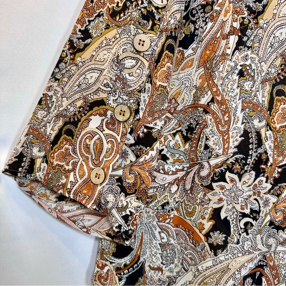 Cato Paisley Print Women's Top Diagonal High-Low Size XL - Picture 2 of 8